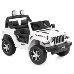 Masina de jucarie cu baterie - JEEP WRANGLER RUBICON WHITE