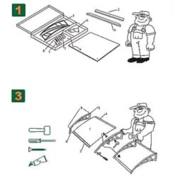Alternative view of Copertina usa intrare din policarbonat fumuriu 120 x 120 cm