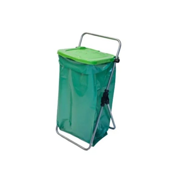 Suport pentru sac gunoi, cu capac