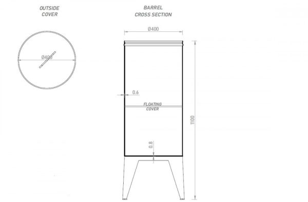 Butoi Inox Vin 100 L, Italinox - imagine 2