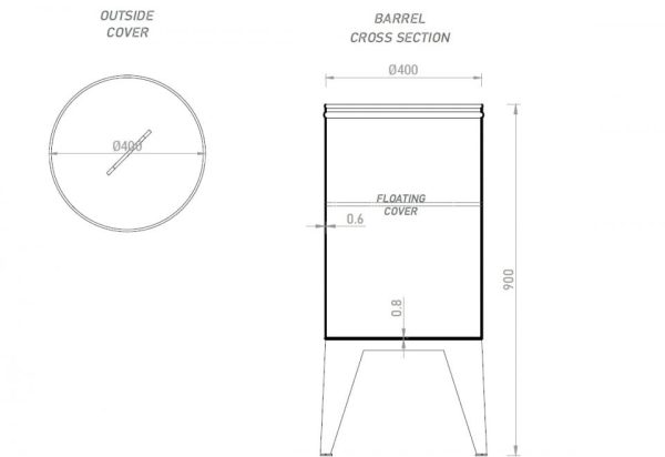 Butoi Inox Vin 75 L, Italinox - imagine 2