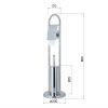 Suport Hartie Igienica cu Perie Wc, crom - imagine 4