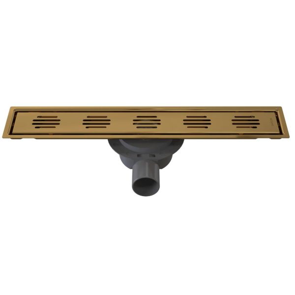 Rigolă mobilă duș Φ50, 40 cm, Aurie