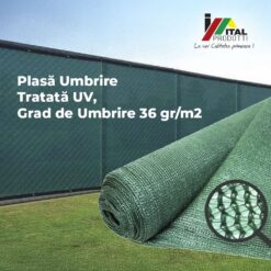 Plasa Umbrire 8 x 20m, Grad de Umbrire 36 gr/m2, Tratata UV