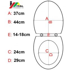 Alternative view of Capac WC Duroplast Soft-Close si buton cu sistem de apasare alb