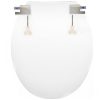 Capac WC Duroplast Soft-Close si buton cu sistem de apasare alb