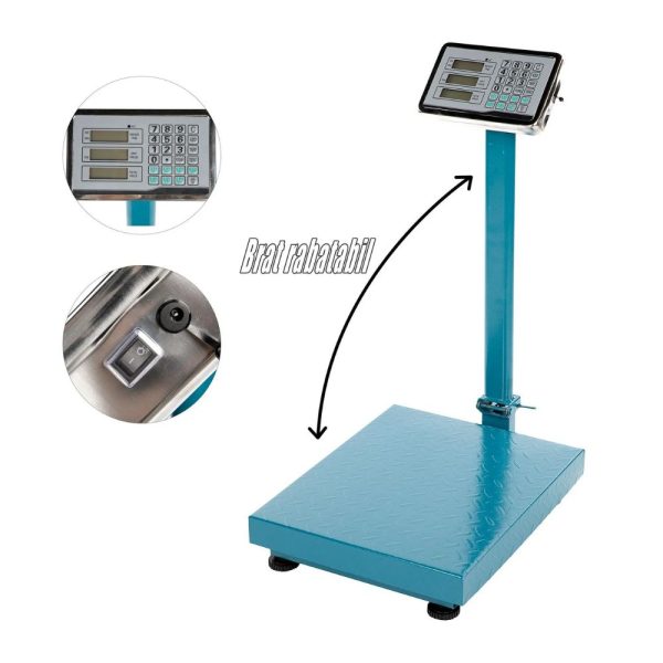 Cântar electronic cu platformă 350 Kg - imagine 2