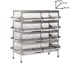 Modul custi crestere pui cu 4 nivele