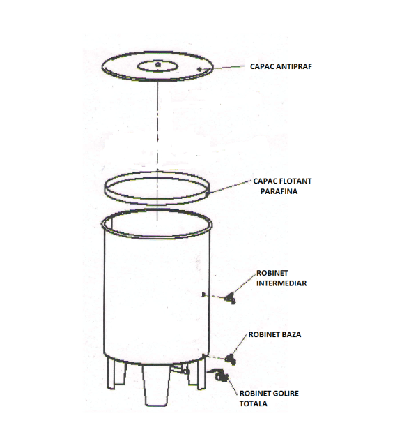 Butoi Inox 100 L cu fund conic 10° - imagine 2