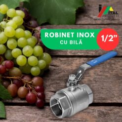 Robinet Inox cu Bila 1/2" pentru Butoi Inox