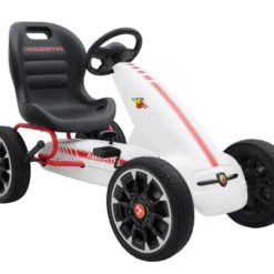 Kart cu pedale pentru copii - ABARTH-WHITE