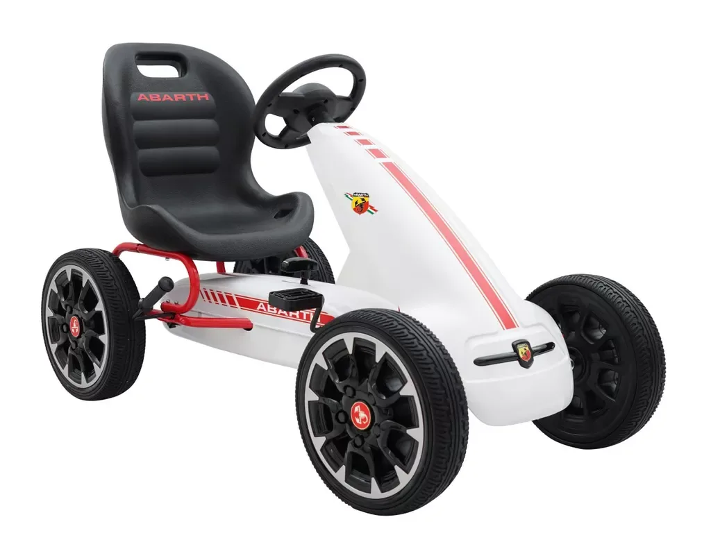 Kart cu pedale pentru copii - ABARTH-WHITE