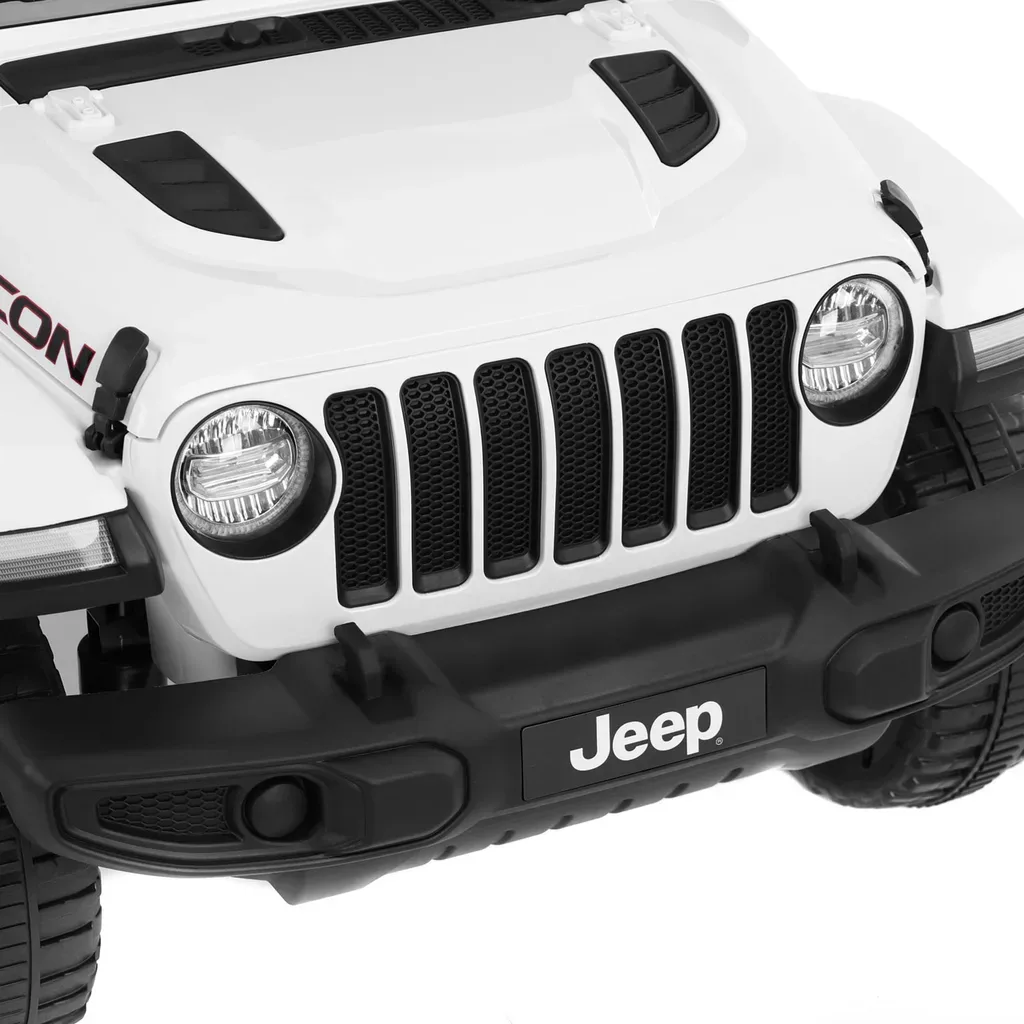 Masina de jucarie cu baterie - JEEP WRANGLER RUBICON WHITE - imagine 9