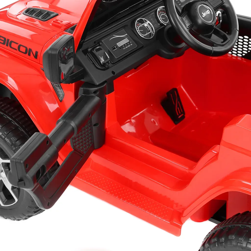 Masina de jucarie cu baterie - JEEP WRANGLER RUBICON RED - imagine 12
