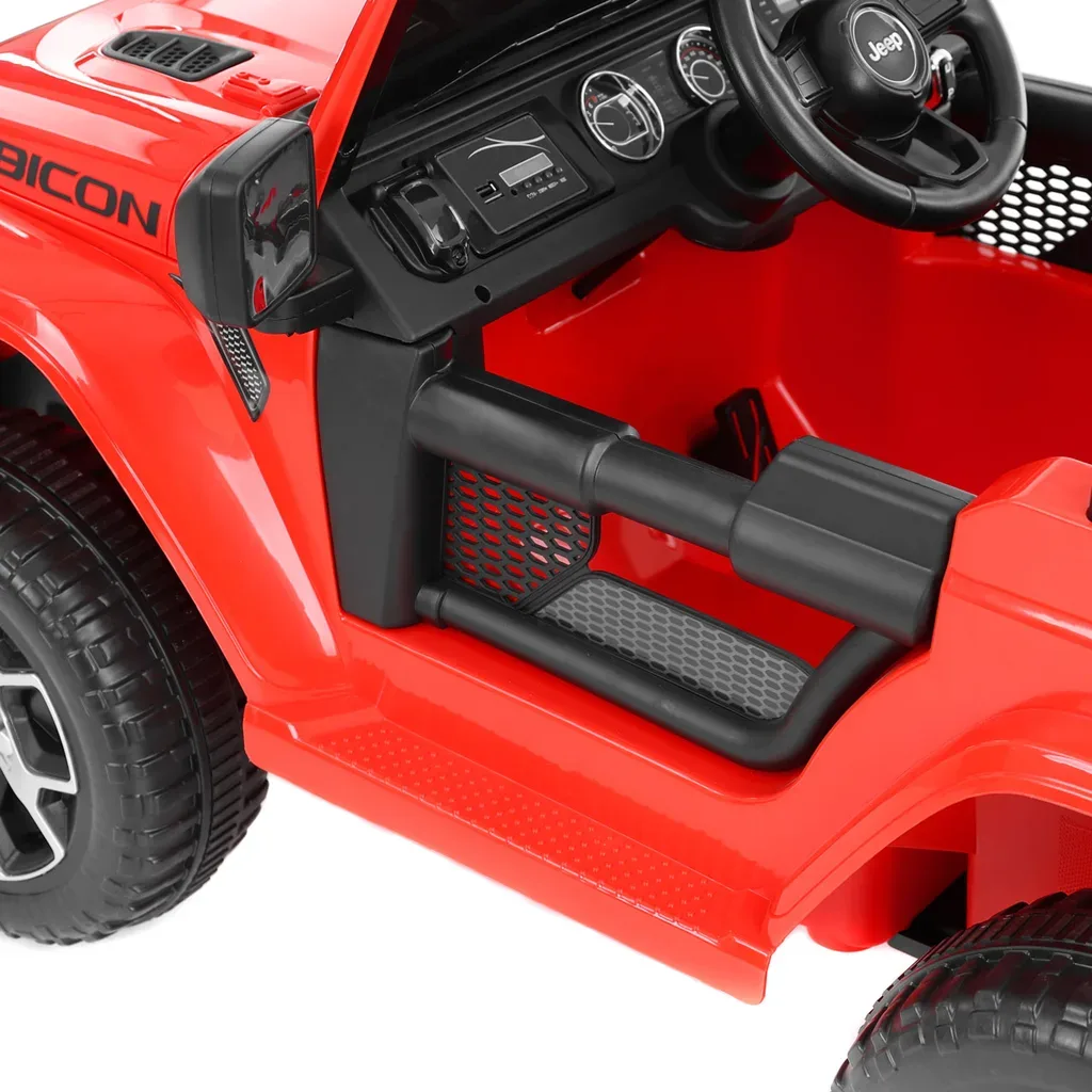 Masina de jucarie cu baterie - JEEP WRANGLER RUBICON RED - imagine 13