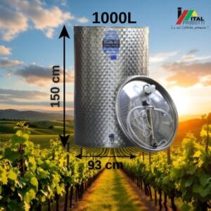 Cistena Inox Vin 1000 l, Toscana Inox