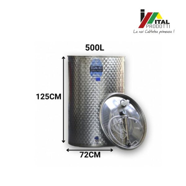Cistena Inox Vin 500 l, Toscana Inox