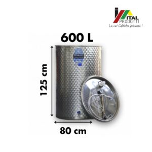 Cistena Inox Vin 600 l, Toscana Inox