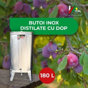 Butoi Inox Tuica 180 L cu dop, Italinox