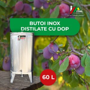 Butoi Inox Tuica 60 L cu dop, Italinox