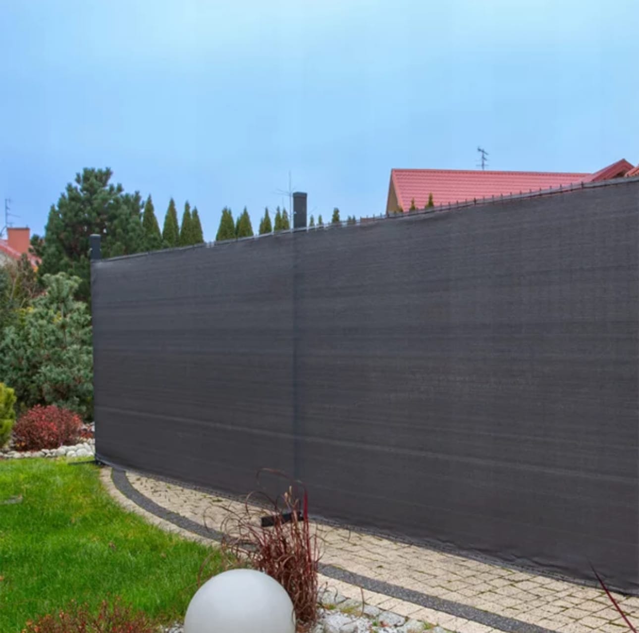 Plasa Umbrire Culoare Antracit 2 x 10 m, Grad de Umbrire 80 gr/m2, Tratata UV - imagine 5